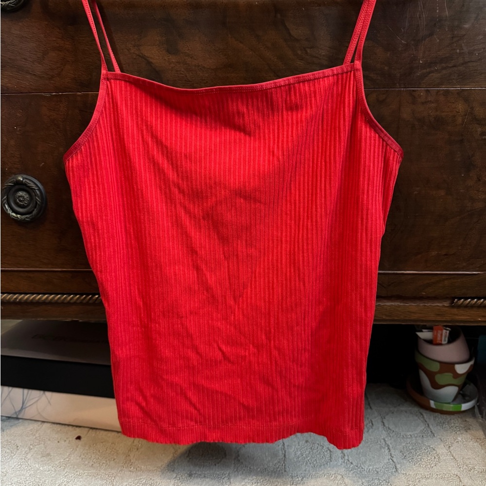 Aritzia Scarlet Ribbed Tank Top